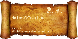 Molcsán Absa névjegykártya
